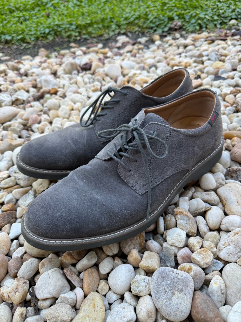 Bass Men's Gray Suede Derby Shoes